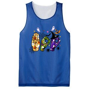 American Sign Language Boo Asl Halloween For Gift Mesh Reversible Basketball Jersey Tank