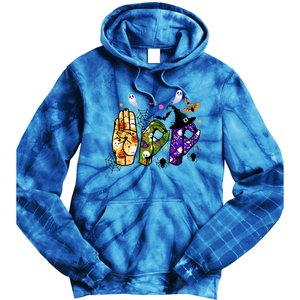 American Sign Language Boo Asl Halloween For Gift Tie Dye Hoodie