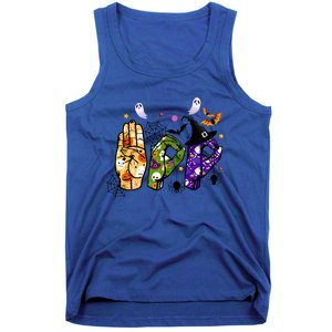 American Sign Language Boo Asl Halloween For Gift Tank Top