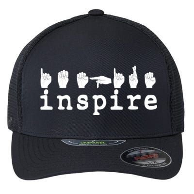 ASL Sign Langage Inspire Flexfit Unipanel Trucker Cap