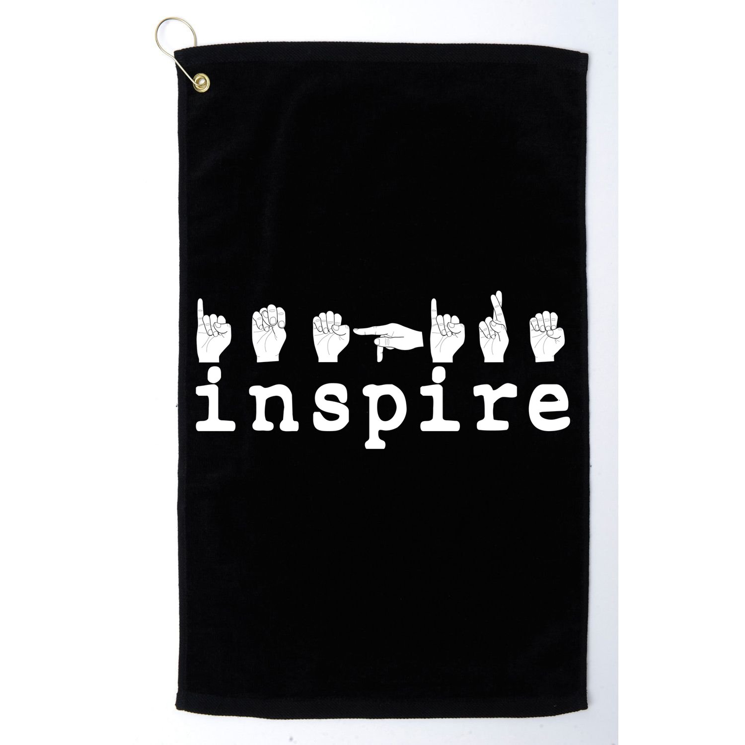 ASL Sign Langage Inspire Golf Towel