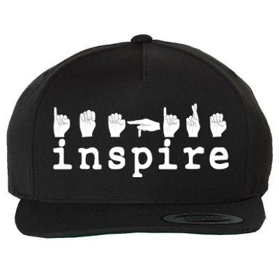 ASL Sign Langage Inspire Wool Snapback Cap