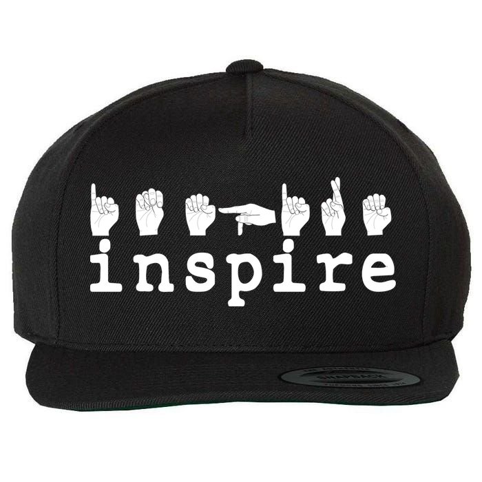 ASL Sign Langage Inspire Wool Snapback Cap