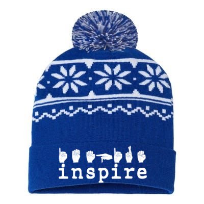 ASL Sign Langage Inspire USA-Made Snowflake Beanie