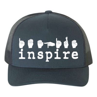 ASL Sign Langage Inspire Yupoong Adult 5-Panel Trucker Hat