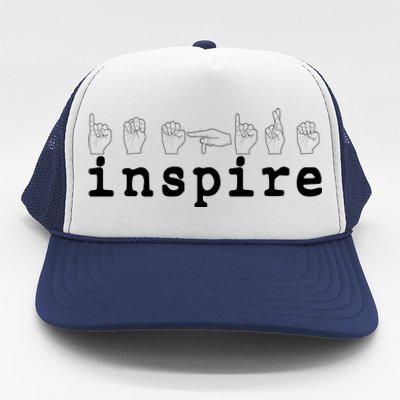 ASL Sign Langage Inspire Trucker Hat