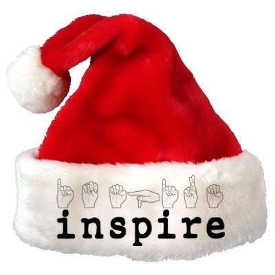 ASL Sign Langage Inspire Premium Christmas Santa Hat