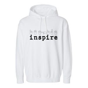 ASL Sign Langage Inspire Garment-Dyed Fleece Hoodie