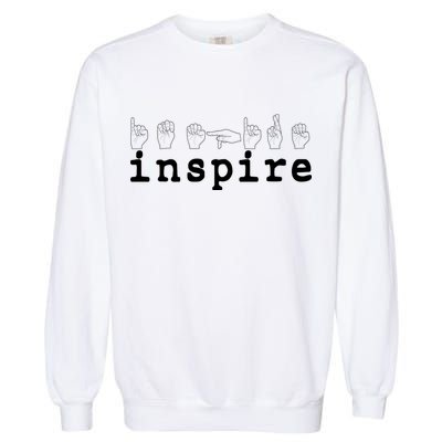 ASL Sign Langage Inspire Garment-Dyed Sweatshirt
