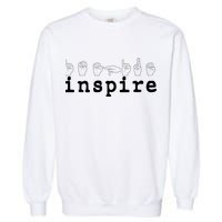 ASL Sign Langage Inspire Garment-Dyed Sweatshirt
