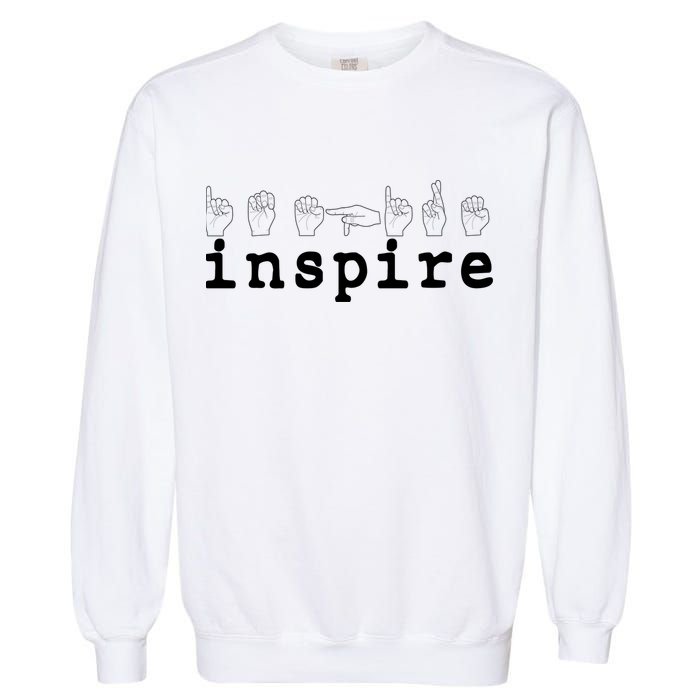 ASL Sign Langage Inspire Garment-Dyed Sweatshirt