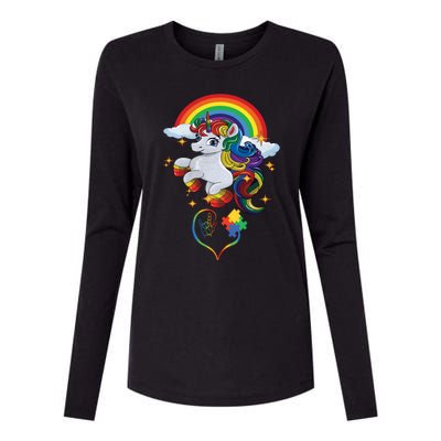 Autism Sign Language Asl Puzzle Be Kind Teacher Unicorn Gift Womens Cotton Relaxed Long Sleeve T-Shirt