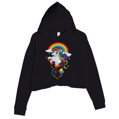 Autism Sign Language Asl Puzzle Be Kind Teacher Unicorn Gift Crop Fleece Hoodie