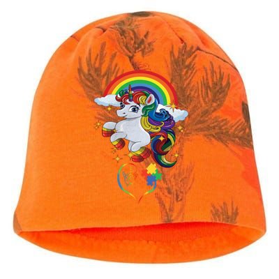 Autism Sign Language Asl Puzzle Be Kind Teacher Unicorn Gift Kati - Camo Knit Beanie