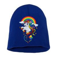 Autism Sign Language Asl Puzzle Be Kind Teacher Unicorn Gift Short Acrylic Beanie