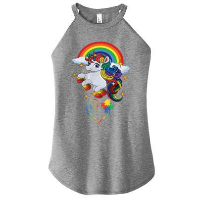 Autism Sign Language Asl Puzzle Be Kind Teacher Unicorn Gift Women's Perfect Tri Rocker Tank