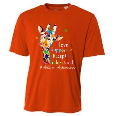 Autism Shirt Love Accept Support Autistic Autism Awareness Cooling Performance Crew T-Shirt