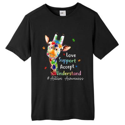 Autism Shirt Love Accept Support Autistic Autism Awareness Tall Fusion ChromaSoft Performance T-Shirt