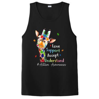 Autism Shirt Love Accept Support Autistic Autism Awareness PosiCharge Competitor Tank