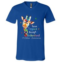 Autism Shirt Love Accept Support Autistic Autism Awareness V-Neck T-Shirt