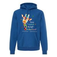 Autism Shirt Love Accept Support Autistic Autism Awareness Premium Hoodie