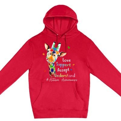 Autism Shirt Love Accept Support Autistic Autism Awareness Premium Pullover Hoodie