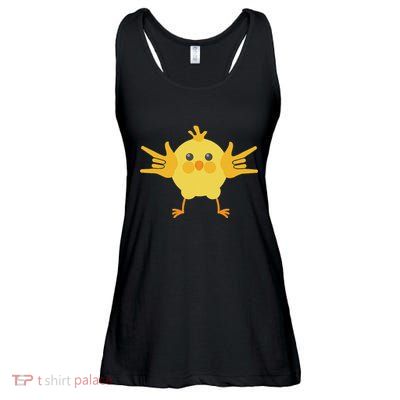 American Sign Language I Love You Design Valentines Gift Ladies Essential Flowy Tank