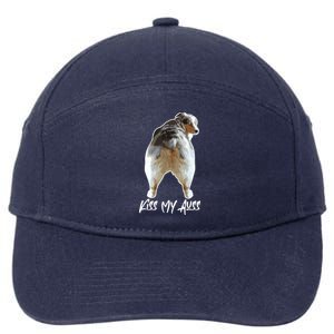 Aussie Shepherd Love Dog Australian Shepard Kiss My Auss 7-Panel Snapback Hat