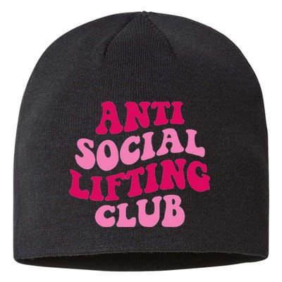 Anti Social Lifting Club Funny Sustainable Beanie