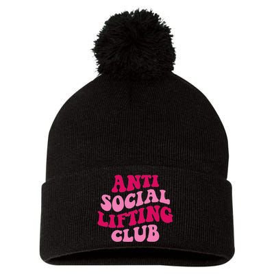 Anti Social Lifting Club Funny Pom Pom 12in Knit Beanie