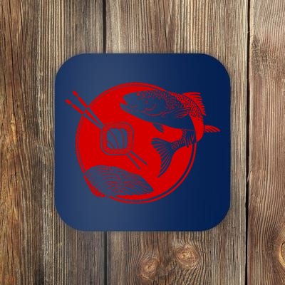 Anime Sushi Logo Salmon Sashimi Sushi Coaster