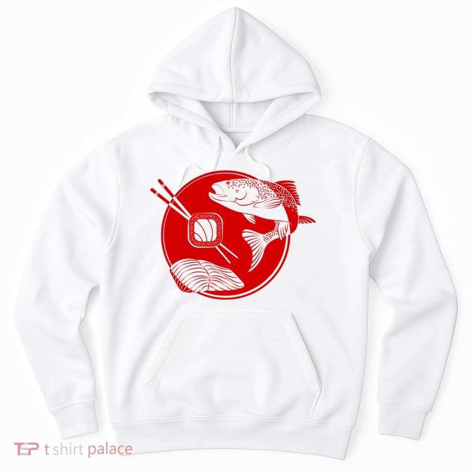 Anime Sushi Logo Salmon Sashimi Sushi Hoodie
