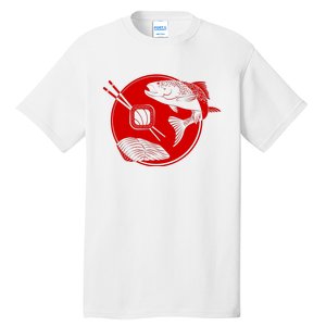 Anime Sushi Logo Salmon Sashimi Sushi Tall T-Shirt