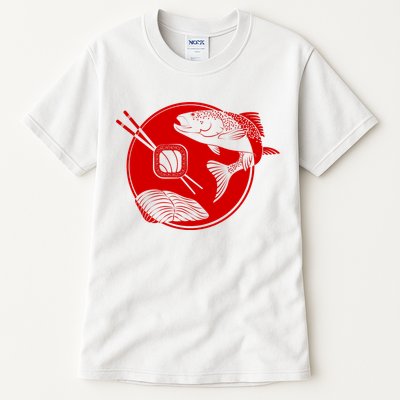 Anime Sushi Logo Salmon Sashimi Sushi Tall T-Shirt