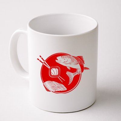 Anime Sushi Logo Salmon Sashimi Sushi Coffee Mug