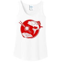 Anime Sushi Logo Salmon Sashimi Sushi Ladies Essential Tank