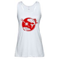 Anime Sushi Logo Salmon Sashimi Sushi Ladies Essential Flowy Tank