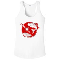 Anime Sushi Logo Salmon Sashimi Sushi Ladies PosiCharge Competitor Racerback Tank