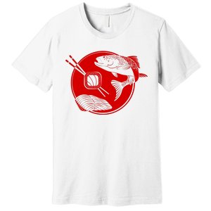 Anime Sushi Logo Salmon Sashimi Sushi Premium T-Shirt