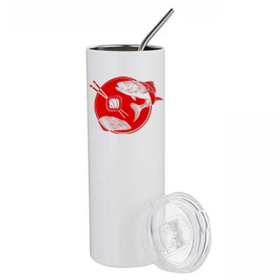 Anime Sushi Logo Salmon Sashimi Sushi Stainless Steel Tumbler