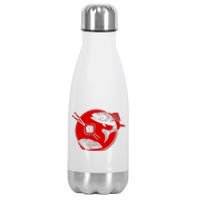 Anime Sushi Logo Salmon Sashimi Sushi Stainless Steel Insulated Water Bottle