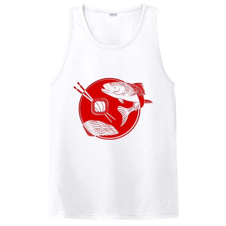 Anime Sushi Logo Salmon Sashimi Sushi PosiCharge Competitor Tank
