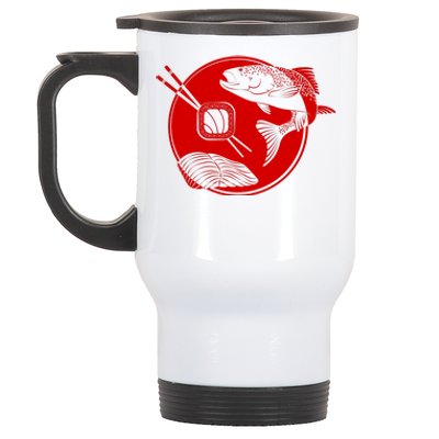 Anime Sushi Logo Salmon Sashimi Sushi Stainless Steel Travel Mug