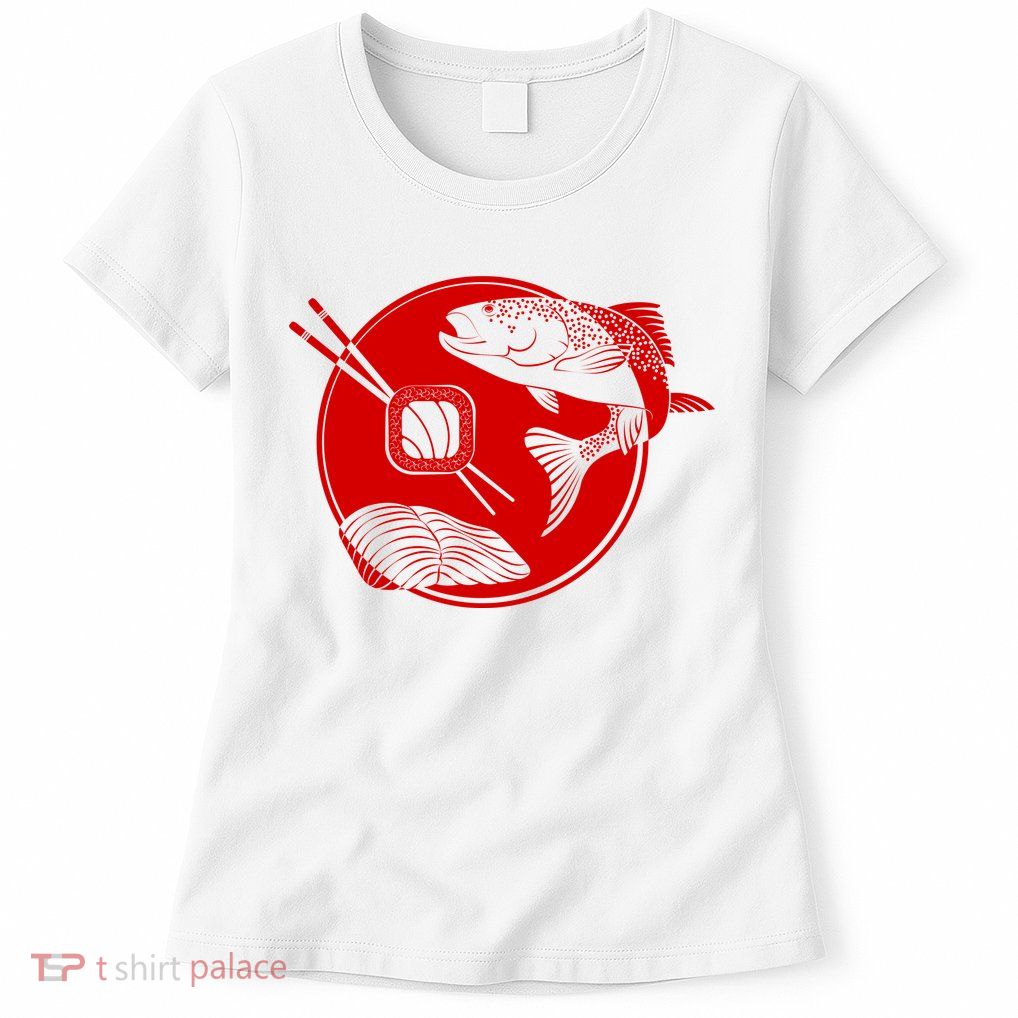 Anime Sushi Logo Salmon Sashimi Sushi Women's T-Shirt