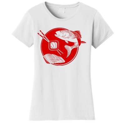 Anime Sushi Logo Salmon Sashimi Sushi Women's T-Shirt