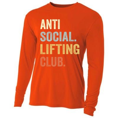 Anti Social Lifting Club Funny Deadlifter Deadlifting Meaningful Gift Cooling Performance Long Sleeve Crew