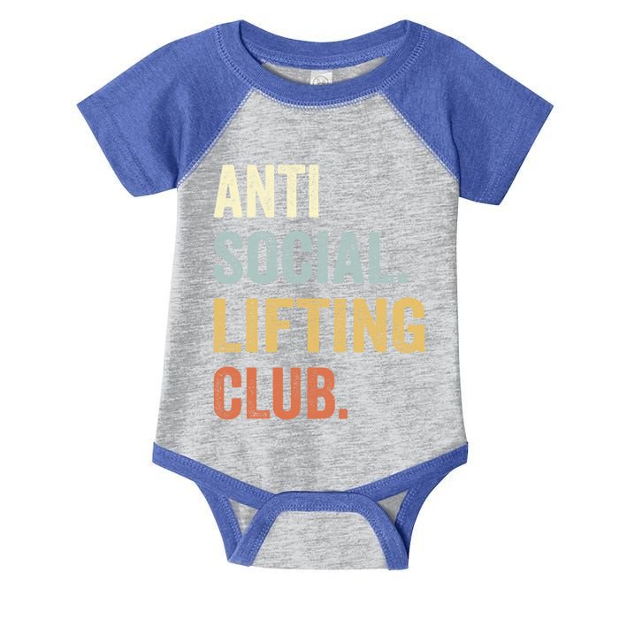 Anti Social Lifting Club Funny Deadlifter Deadlifting Meaningful Gift Infant Baby Jersey Bodysuit