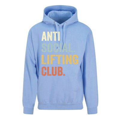 Anti Social Lifting Club Funny Deadlifter Deadlifting Meaningful Gift Unisex Surf Hoodie