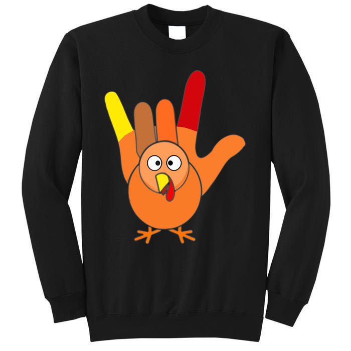 American Sign Language I Love You Thanksgiving Turkey Sweatshirt