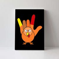 American Sign Language I Love You Thanksgiving Turkey Canvas